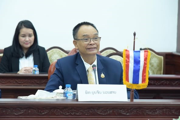 ກະຊວງ ປກສ ລາວ ພບປະແລກປຽນບດຮຽນກບຄະນະກາມາທການກດໝາຍ ແລະ ຍຕທາວດທສະພາໄທ - image 1