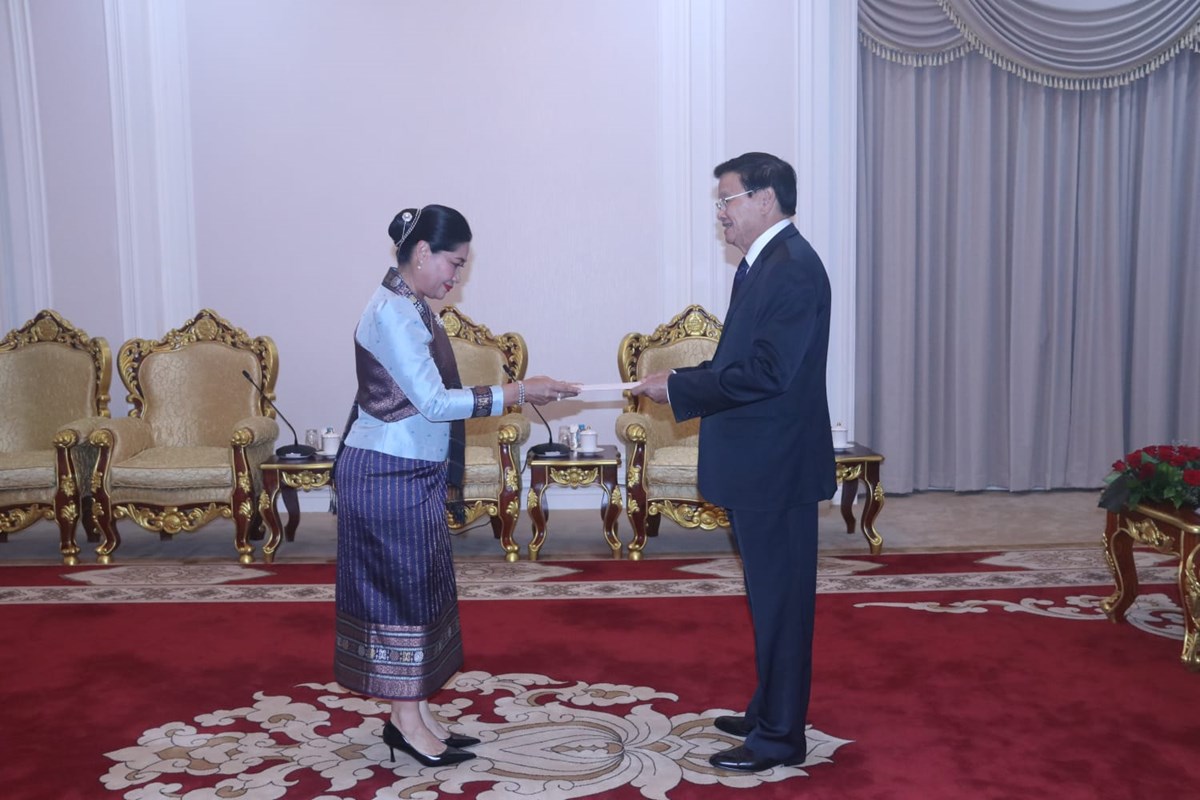 ປະທານປະເທດ ຮບສານຕາຕງຈາກທດຕາງປະເທດ ແລະ ມອບສານຕາຕງໃຫທດລາວໄປປະຈຳຢຕາງປະເທດ - image 7