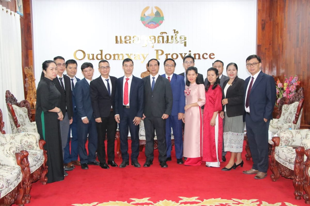 ຄະນະຜແທນພະແນກຍຕທຳ ແຂວງດຽນບຽນ ເຂາຢຽມພບປະການນຳແຂວງອດມໄຊ - image 1