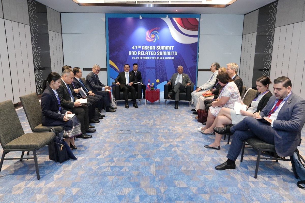 ນາຍົກລາວ ແລະ ປະທານສະພາມົນຕີເອີຣົບ ປຶກສາຫາລືເສີມຂະຫຍາຍການພົວພັນຮ່ວມມື image 1 ນາຍກລາວ ແລະ ປະທານສະພາມນຕເອຣບ ປກສາຫາລເສມຂະຫຍາຍການພວພນຮວມມ - image 1