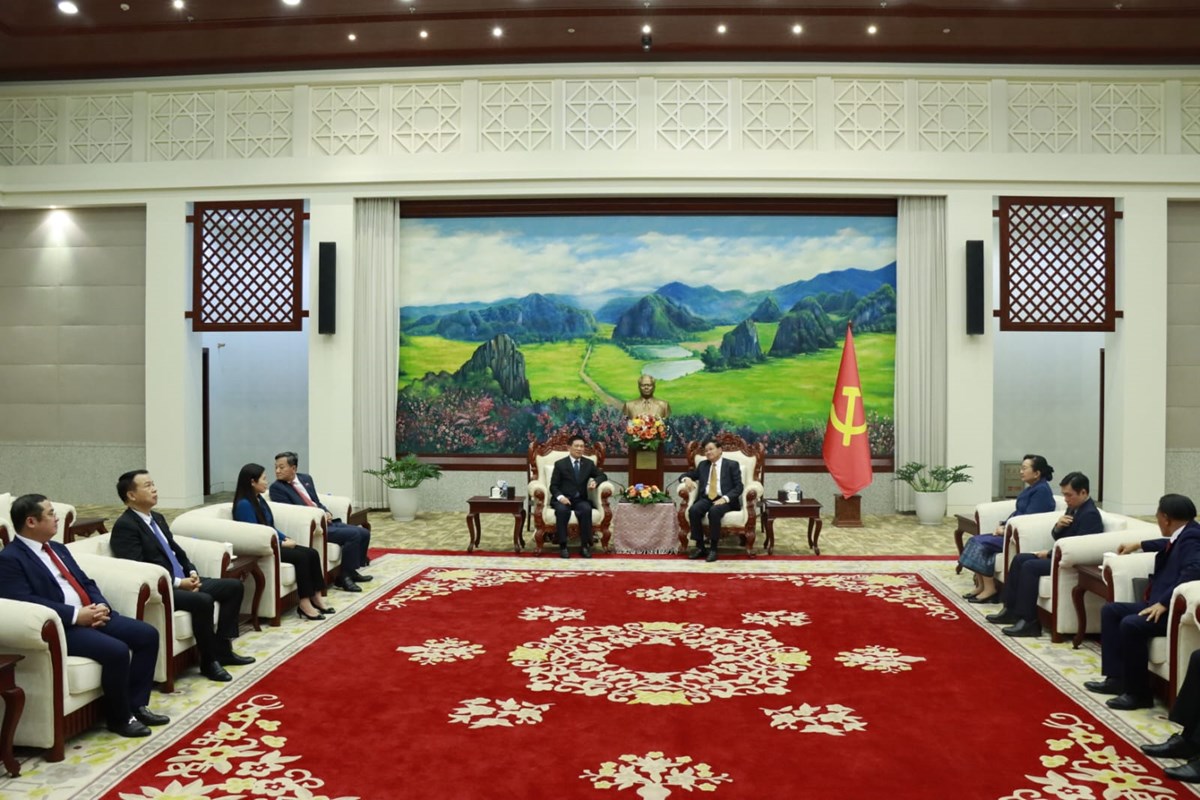 ເລຂາທການໃຫຍ, ປະທານປະເທດ ແຫງ ສປປ ລາວ ຕອນຮບການເຂາຢຽມຂານບຂອງ ຮອງນາຍກລດຖະມນຕ ແຫງ ສສ. ຫວຽດນາມ - image 1