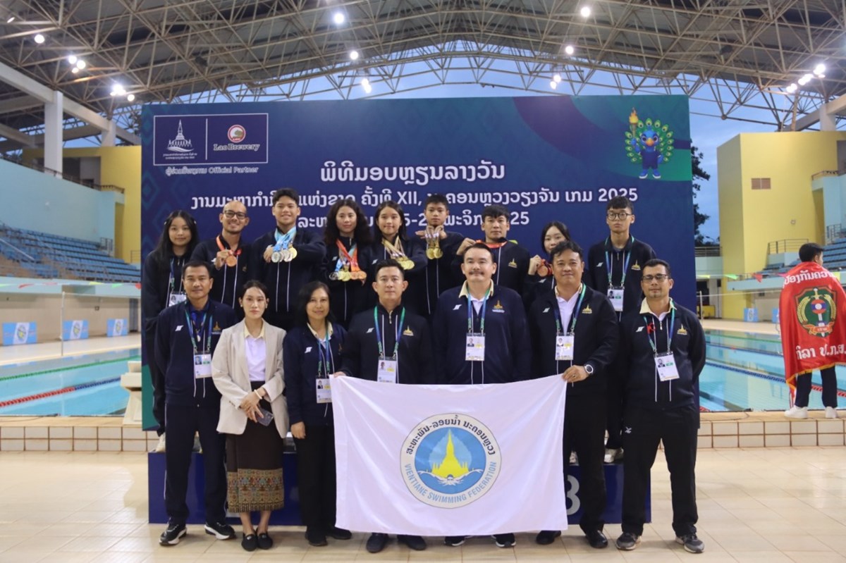 ປກສ ໄດ້ 8 ຫຼຽນ ຈາກກິລາລອຍນໍ້າ image 2 ປກສ ໄດ 8 ຫຽນ ຈາກກລາລອຍນາ - image 2