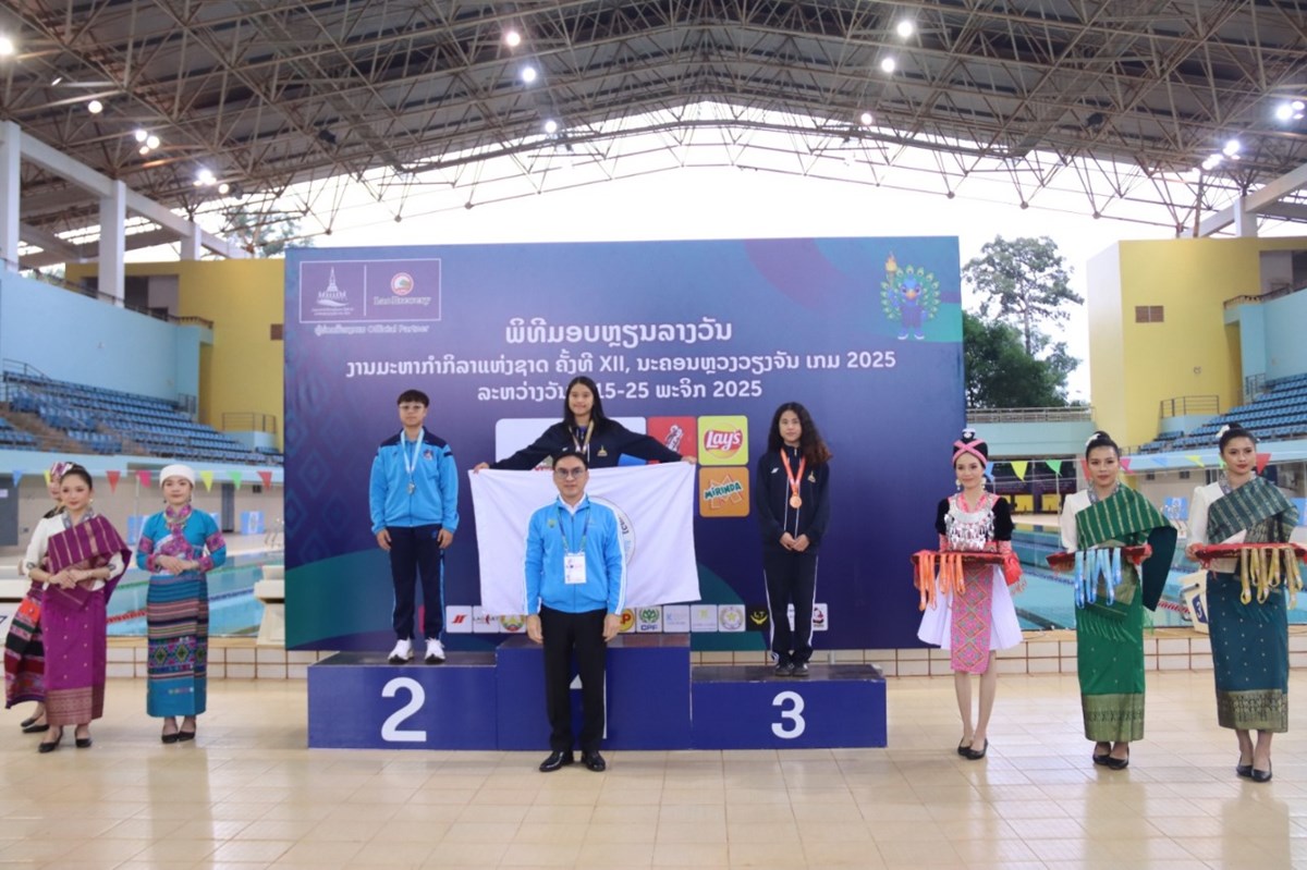 ປກສ ໄດ້ 8 ຫຼຽນ ຈາກກິລາລອຍນໍ້າ image 1 ປກສ ໄດ 8 ຫຽນ ຈາກກລາລອຍນາ - image 1