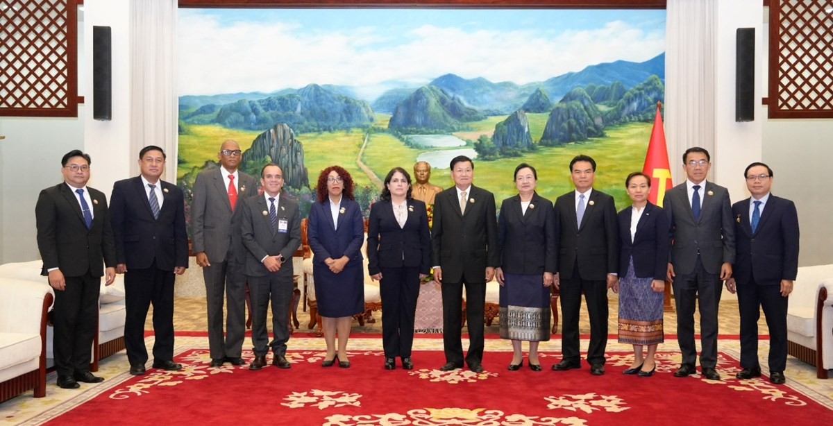 ສະຫາຍ ທອງລນ ສສລດ ຕອນຮບຄະນະຜແທນຂນສງຂອງພກກອມມນດກບາ ເຂາຢຽມຂານບ - image 2