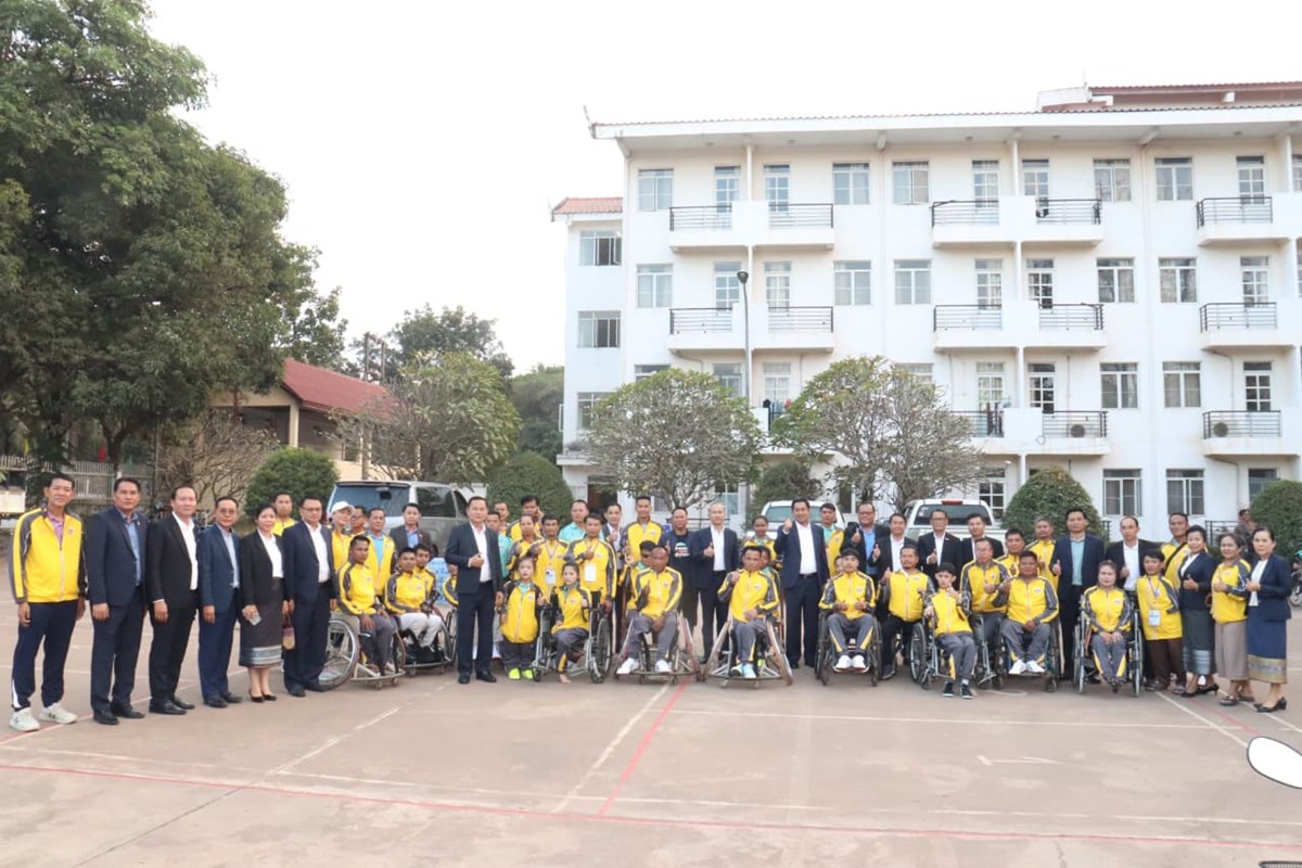 ການນຳແຂວງຈໍາປາສັກ ໂອ້ລົມນັກກິລາ ທີ່ເຂົ້າຮ່ວມແຂ່ງຂັນໃນງານກິລາຄົນພິການແຫ່ງຊາດ image 3 ການນຳແຂວງຈາປາສກ ໂອລມນກກລາ ທເຂາຮວມແຂງຂນໃນງານກລາຄນພການແຫງຊາດ - image 3