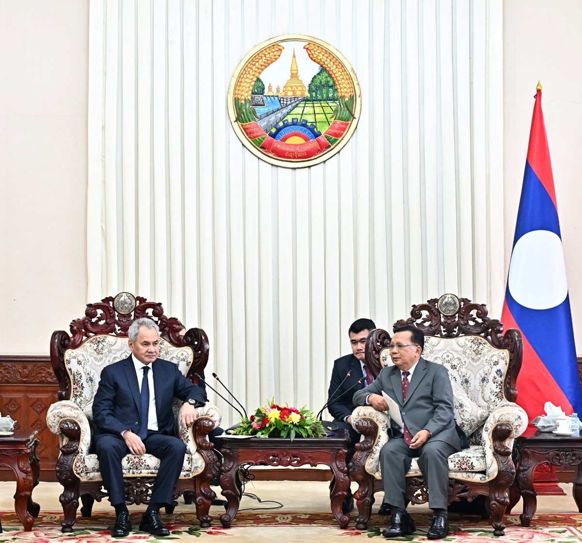 ສະຫາຍ ພນເອກ ຈນສະໝອນ ຈນຍາລາດ ຕອນຮບສະຫາຍ ເລຂາທການສະພາຄວາມໝນຄງ ສ. ຣດເຊຍ - image 1