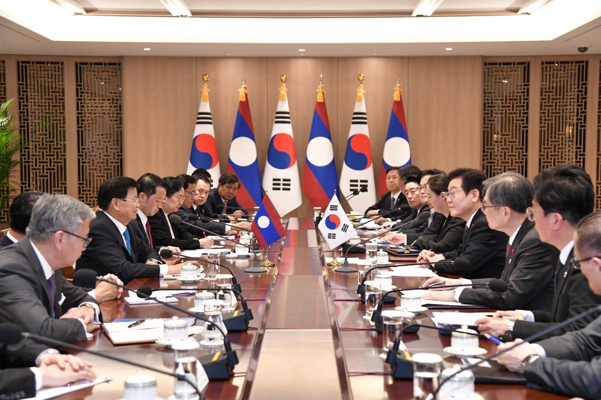 ປະທານປະເທດລາວ ຢຽມຢາມທາງການ ຢ ສ.ເກາຫ - image 1