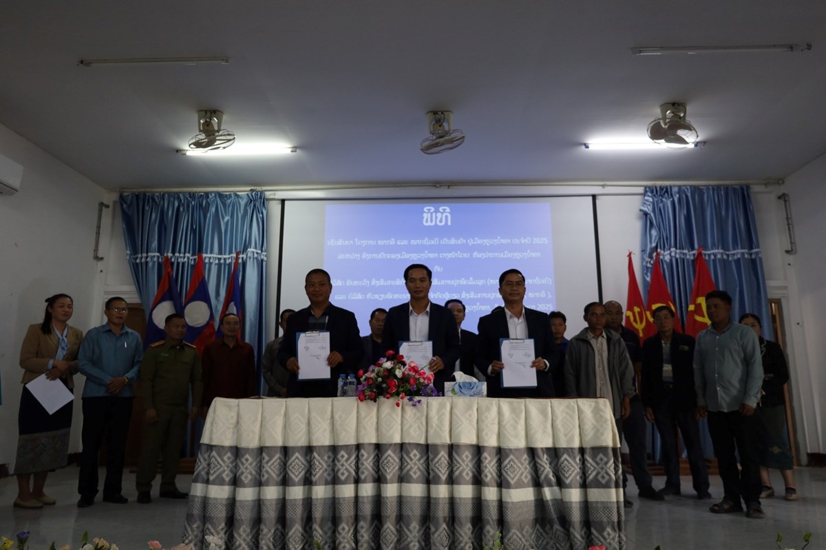 ເຊັນສັນຍາໂຄງການປູກໝາກອຶ, ສາລີ ແລະ ໝາກຖົ່ວເບີ image 1 ເຊນສນຍາໂຄງການປກໝາກອ, ສາລ ແລະ ໝາກຖວເບ - image 1