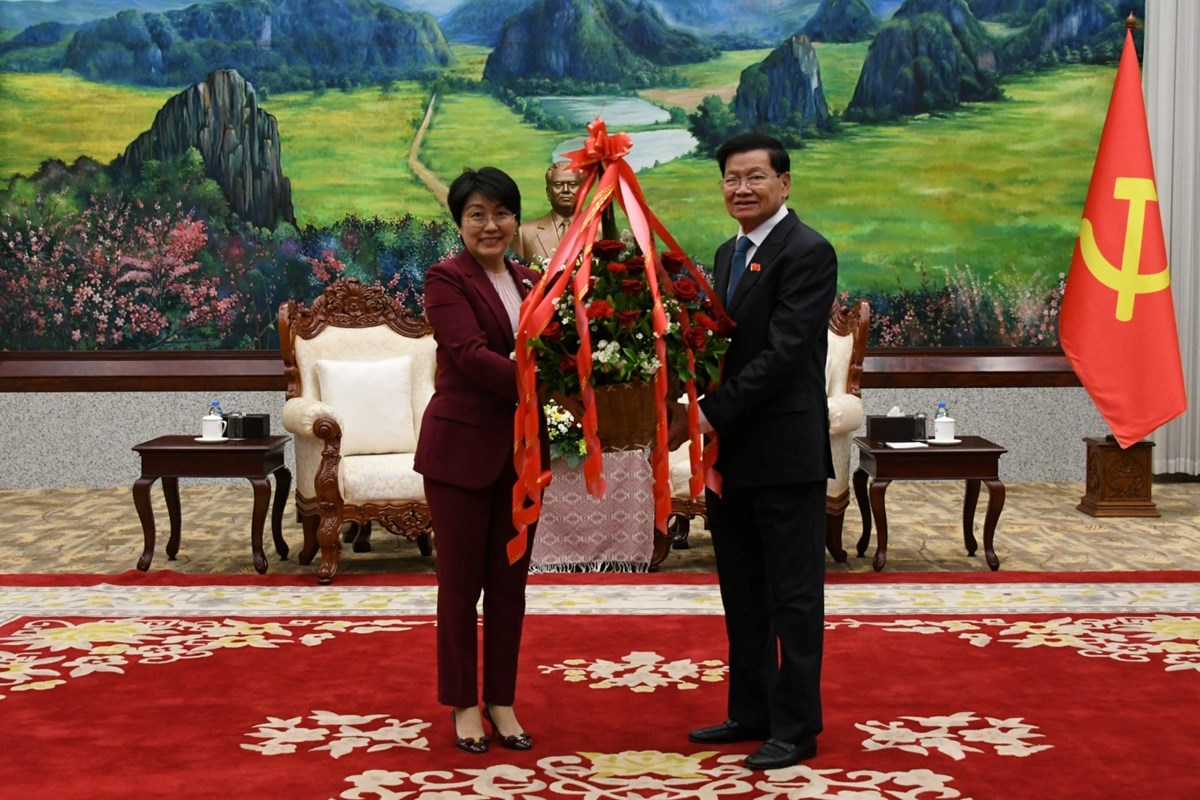 ທດຈນເຂາຢຽມຂານບສະຫາຍເລຂາທການໃຫຍ ພກ ປປ ລາວ ສະໄໝທ XII - image 1