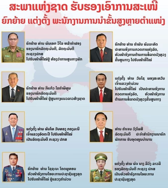 ກອງປະຊມວສາມນ ຂອງຄະນະປະຈຳສະພາແຫງຊາດ ໄດຮບຮອງເອາການສະເໜ ຍກຍາຍ ແຕງຕງ ພະນກງານການນຳຂນສງ ຫາຍຕຳແໜງ - image 1