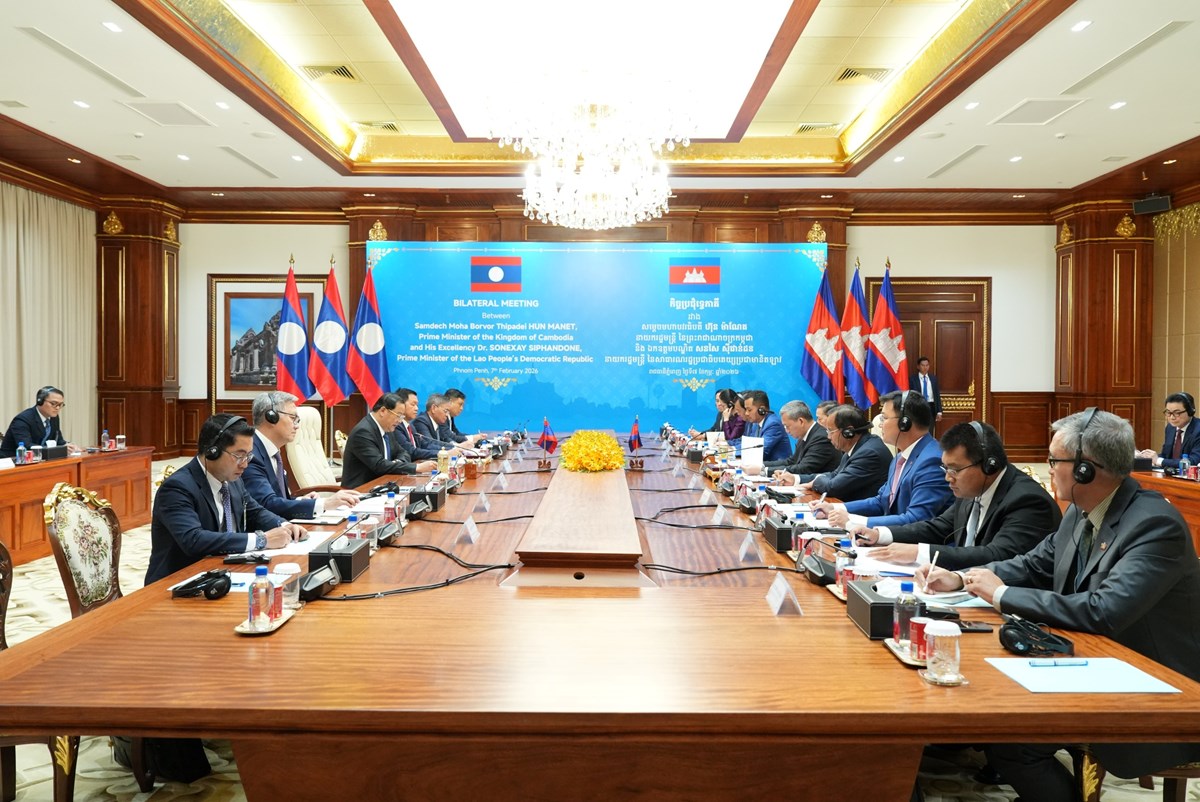 ນາຍກລດຖະມນຕ ລາວ-ກາປເຈຍ ພບປະປກສາຫາລເສມຂະຫຍາຍການພວພນຮວມມສອງຝາຍ - image 1