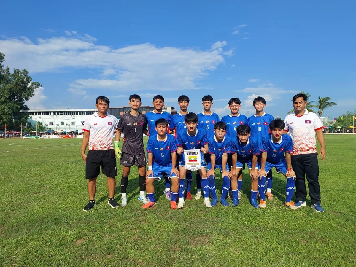 ຊາວໜມ ລາວ - ມຽນມາ ເຕະບານມດຕະພາບ ເພອຮດແໜນຄວາມສາມກຄສອງຊາດ - image 3