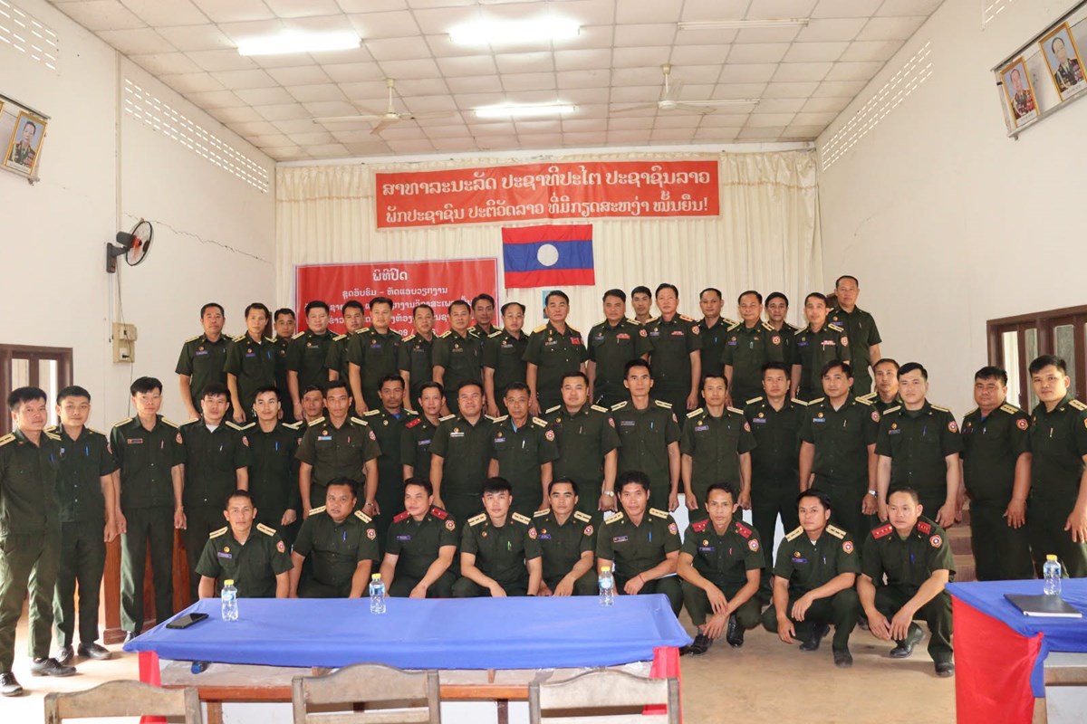 ປິດອົບຮົມ-ຫັດແອບ ວຽກງານຄຸ້ມຄອງຊາຍແດນ ແລະ ວຽກງານວິຊາສະເພາະພື້ນຖານສືບຂ່າວຊາຍແດນ image 2 ປດອບຮມ-ຫດແອບ ວຽກງານຄມຄອງຊາຍແດນ ແລະ ວຽກງານວຊາສະເພາະພນຖານສບຂາວຊາຍແດນ - image 2