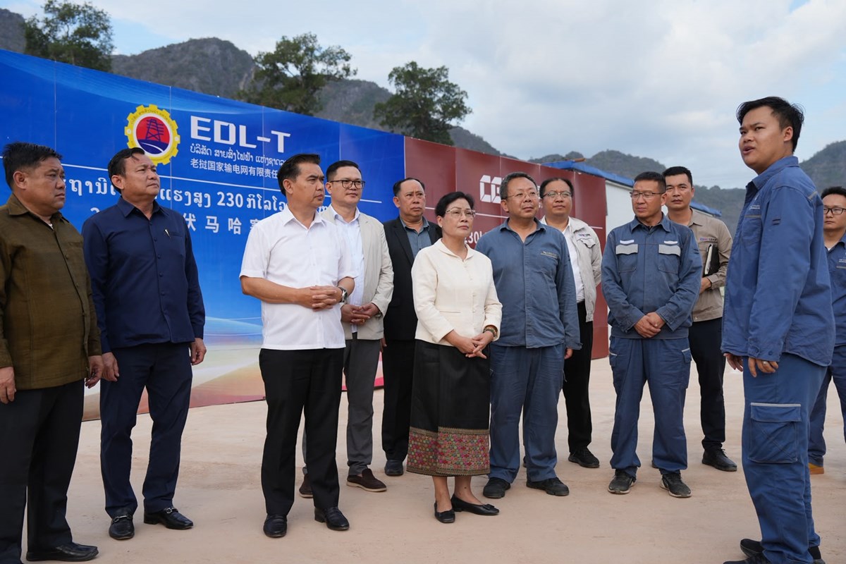 ຮອງປະທານປະເທດ ລົງຕິດຕາມໂຄງການກໍ່ສ້າງສະຖານີ ແລະ ສາຍສົ່ງໄຟຟ້າ 230 ກິໂລໂວນ ມະຫາໄຊ ຂອງ EDL-T image 1 ຮອງປະທານປະເທດ ລງຕດຕາມໂຄງການກສາງສະຖານ ແລະ ສາຍສງໄຟຟາ 230 ກໂລໂວນ ມະຫາໄຊ ຂອງ EDL-T - image 1