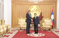 ທ່ານ ທອງລຸນ ສີສຸລິດ ຕ້ອນຮັບການເຂົ້າຢ້ຽມຂໍ່ານັບຂອງຄະນະຜູ້ແທນ ສ ເບລາຣຸດຊີ