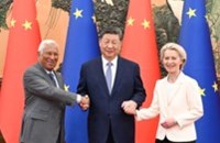 ທ່ານ​ ສີ​ຈິ້ນ​ຜິງ ພົບ​ປະ​ ​ປະ​ທານ​ສະ​ພາເອີ​ຣົບ ແລະ ​ປະ​ທານຄະນະກຳ​ມາ​ທິການສະຫະພາບເອີຣົບ