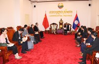 ເອກອັກຄະລັດຖະທູດ ສປຈີນ ປະຈຳລາວ ເຂົ້າພົບປະທ່ານເຈົ້າແຂວງຫຼວງນໍ້າທາ