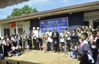 ພິທີມອບ-ຮັບ ໂຮງຮຽນປະຖົມສົມບູນບ້ານຫຼັກສອງ