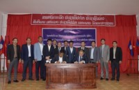 ພິທີເຊັນສັນຍາ ໂຄງການປັບເດີ່ນ ແລະ ກໍ່ສ້າງກຳແພງ ຫ້ອງການສະພາປະຊາຊົນແຂວງວຽງຈັນ ຫຼັງໃໝ່.