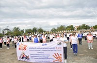 ສາລະວັນຈັດກິດຈະກຳອອກກຳລັງກາຍເພື່ອສຸຂະພາບ ລະນຶກວັນສາກົນລຶບລ້າງຄວາມຮຸນແຮງຕໍ່ແມ່ຍິງ ແລະ ເດັກຍິງ