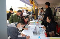 ຄຳມ່ວນຮ່ວມກັບບໍລິສັດ ໄຟຟ້ານໍ້າເທີນ 2 ຈັດງານຕະຫຼາດນັດແຮງງານ