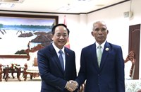 ຫົວໜ້າ ຄອສພ ຕ້ອນຮັບ ຜູ້ແທນຄະນະໂຄສະນາຫວຽດນາມ