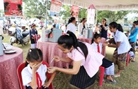 ເມືອງລະມາມ ເປີດຂະບວນການສັກວັກຊີນກັນມະເຮັງປາກມົດລູກ