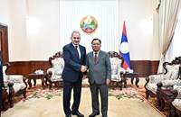 ສະຫາຍ ພົນເອກ ຈັນສະໝອນ ຈັນຍາລາດ ຕ້ອນຮັບສະຫາຍ ເລຂາທິການສະພາຄວາມໝັ້ນຄົງ ສ. ຣັດເຊຍ