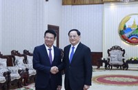 ສະຫາຍ ສອນໄຊ ສີພັນດອນ ຕ້ອນຮັບຄະນະຜູ້ແທນຫວຽດນາມ