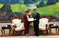 ທູດຈີນເຂົ້າຢ້ຽມຂໍ່ານັບສະຫາຍເລຂາທິການໃຫຍ່ ພັກ ປປ ລາວ ສະໄໝທີ XII