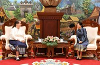 ຮອງປະທານປະເທດ ຕ້ອນຮັບທູດສະຫະລັດ ອາເມຣິກາ ເຂົ້າຢ້ຽມຂໍ່ານັບອໍາລາ