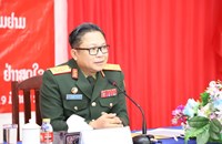 ຄະນະນໍາກະຊວງປ້ອງກັນປະເທດຢ້ຽມຢາມສູນເສນອົງຄະ 489