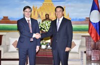 ທ່ານ ບຸນເຫຼືອ ພັນດານຸວົງ ຕ້ອນຮັບ ທູດຣັດເຊຍປະຈໍາ ສປປ ລາວ