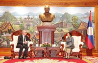 ທ່ານນາງປານີຢາທໍ່ຕູ້ ຕ້ອນຮັບທູດນູແວນເຊລັງ ປະຈຳລາວເຂົ້າຢ້ຽມຂໍ່ານັບອໍາລາ