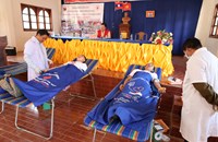 ອົງການກາແດງແຂວງຜົ້ງສາລີ ລະດົມບໍລິຈາກເລືອດແບບສະໝັກໃຈ ຢູ່ກອງພັນນ້ອຍທະຫານຮາບ 19