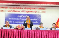 ຄະນະຜູ້ສະໝັກເລືອກຕັ້ງ ສສຊ ເຂດເລືອກຕັ້ງທີ 15 ແຂວງຈຳປາສັກພົບປະຜູ້ມີສິດເລືອກຕັ້ງຢູ່ກອງພັນໃຫຍ່ທະຫານຮາບ 502