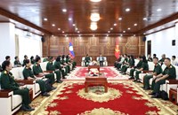 ເລຂາພັກແຂວງຄໍາມ່ວນ ຕ້ອນຮັບຄະນະປະສານງານທະຫານອາສາສະໝັກ ຫວຽດນາມ-ລາວ