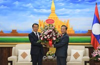 ຫົວໜ້າຄະນະພົວພັນຕ່າງປະເທດສູນກາງພັກ ຕ້ອນຮັບການເຂົ້າອວຍພອນຂອງ ທູດຫວຽດນາມ, ສປ ຈີນ ແລະ ສປປ ເກົາຫຼີ ປະຈໍາ ສປປ ລາວ