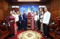 ການນໍາ ແຂວງຄໍາມ່ວນ ຕ້ອນຮັບການເຂົ້າອວຍພອນ ຂອງກົງສູນໃຫຍ່ຫວຽດນາມ