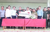 ມອບ-ຮັບ ໂຄງການຕິດຕັ້ງໄຟຟ້າເຂົ້າປ້ອມຫ້ວຍອີ່ຮຸມ ກອງຮ້ອຍທະຫານຊາຍແດນ 158