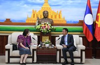 ຫົວໜ້າ​ ຄຕພ ຕ້ອນຮັບ​ ເອກ​ອັກຄະ​ລັດຖະທູດຟີລິບປິນ ປະຈຳ ສປປ ລາວ