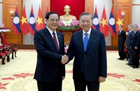 ນາຍົກລັດຖະມົນຕີ ສປປ ລາວ ເຂົ້າຢ້ຽມຂໍ່ານັບ ເລຂາທິການໃຫຍ່ປະທານປະເທດ ແຫ່ງ ສສ ຫວຽດນາມ