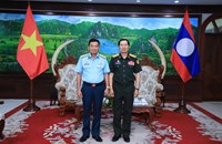 ຮອງລັດຖະມົນຕີກະຊວງປ້ອງກັນປະເທດ ຕ້ອນຮັບຜູ້ແທນເຫຼົ່າທັບປ້ອງກັນອາກາດ-ທະຫານອາກາດ ຫວຽດນາມ