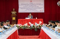 ອົງການກາແດງແຫ່ງຊາດລາວ ຈັດຝຶກອົບຮົມການປະເມີນ EVCA ແລະ ລະບົບ CEWS ໃຫ້ແກ່ 2 ແຂວງ ພ້ອມມອບເຄື່ອງບັນເທົາທຸກ