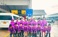 ທັບນັກກິລາເຍົາວະຊົນ ຢູ-10 ເບສະຫວັນ ເດີນທາງເຂົ້າຮ່ວມແຂ່ງຂັນບານເຕະນານາຊາດ ທີ່ແຂວງຊຽງໃໝ່