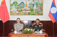 ຫົວໜ້າກົມໃຫຍ່ພະລາທິການກອງທັບ ຕ້ອນຮັບຫົວໜ້າກອງແພດລົດໄຟເສນາຮັກ ສປ ຈີນ
