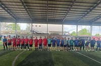 ຄະນະໂຄສະນາອົບຮົມ ນວ ຮ່ວມກັບລັດວິສາຫະກິດນໍ້າປະປານະຄອນຫຼວງ ຈັດແຂ່ງຂັນເຕະບານມິດຕະພາບ