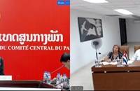 ຫົວໜ້າຄະນະພົວພັນຕ່າງປະເທດສູນກາງພັກ ປປ ລາວ ພົບປະກັບ ຫົວໜ້າຄະນະພົວພັນຕ່າງປະເທດສູນກາງພັກກອມນູນິດກູບາ