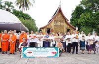 ຊາວພຸດຮ່ວມບຸນຜ້າປ່າສາມັກຄີ ສົມທົບທຶນສ້າງຫໍທໍາມະສະພາ ຫຼວງພະບາງ