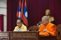ປະທານ ອພສ ແຂວງຫຼວງພະບາງ ຊຸກຍູ້ວຽກງານພຸດທະສາສະໜາ ຢູ່ເມືອງນານ